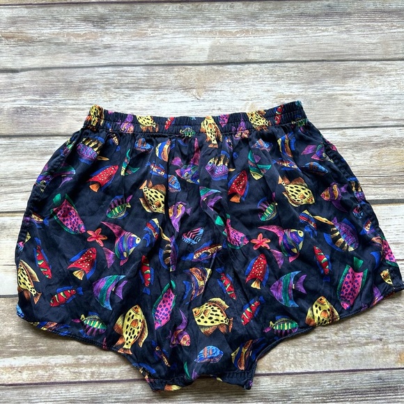 Vintage 100% Silk Boxer Shorts M - Picture 2 of 6